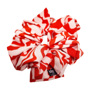 XL Red & White Scrunchie