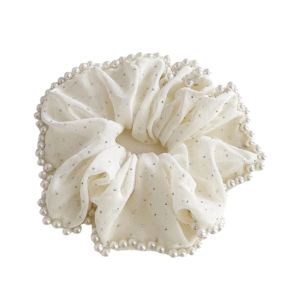 XL Pearl Scrunchies - Blanco