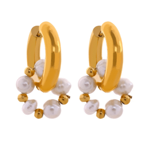 Chunky Pearl Hoops
