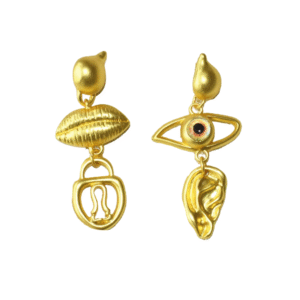 Eyes, Lock, Lips & Ear Statement Earrings