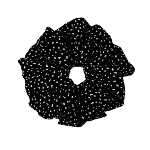 XL Black Polkadot Scrunchies
