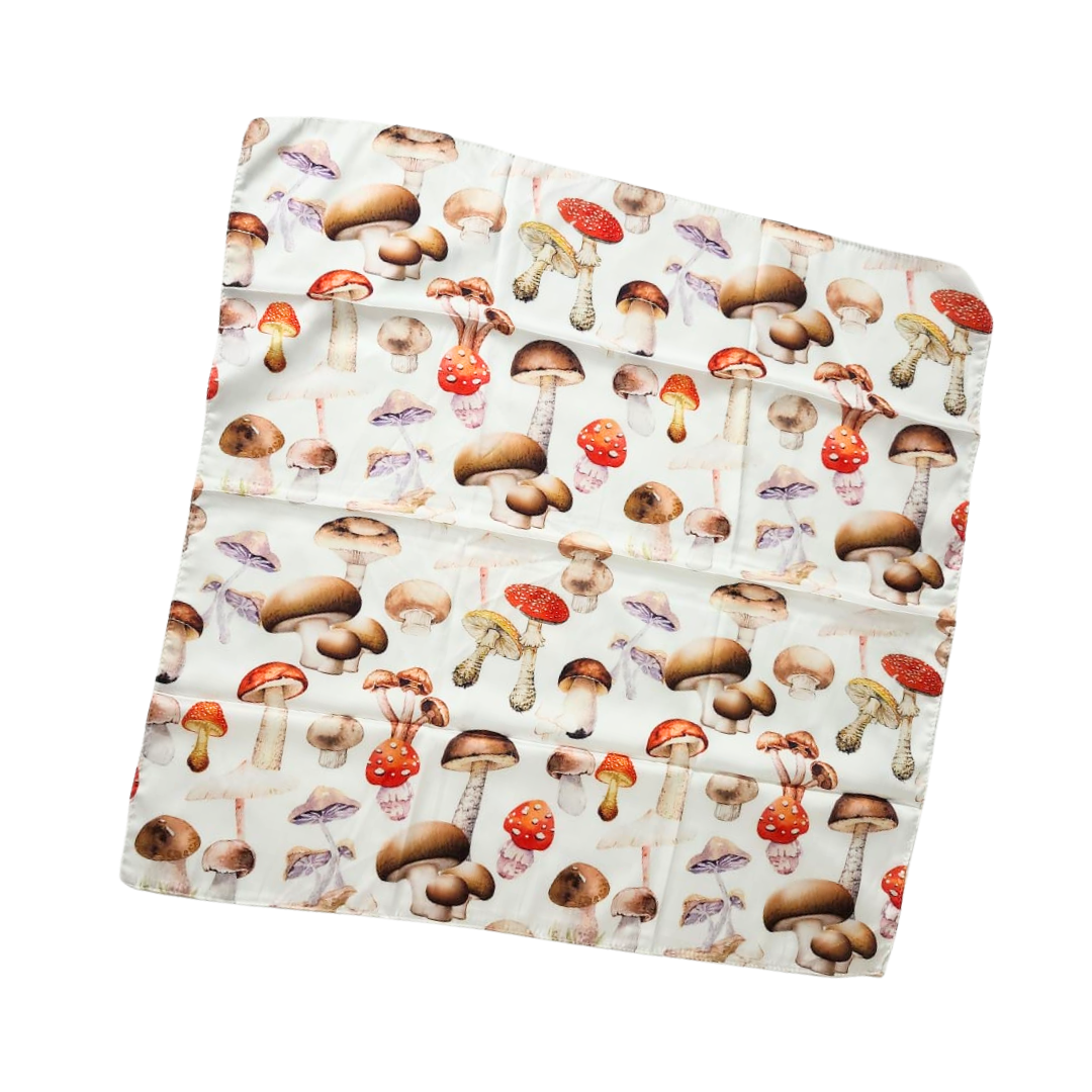 Pañuelo con Estampado de Hongos
