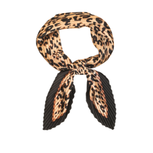 Animal Print Plissé Scarf