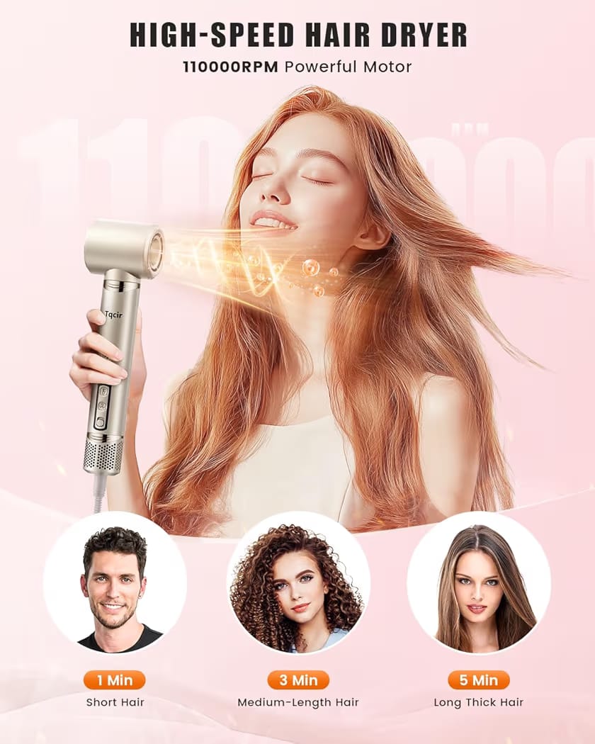 Tqcir 8 in 1 Professional Hot Air Styler & Hair Dryer Brush - Imagen 6