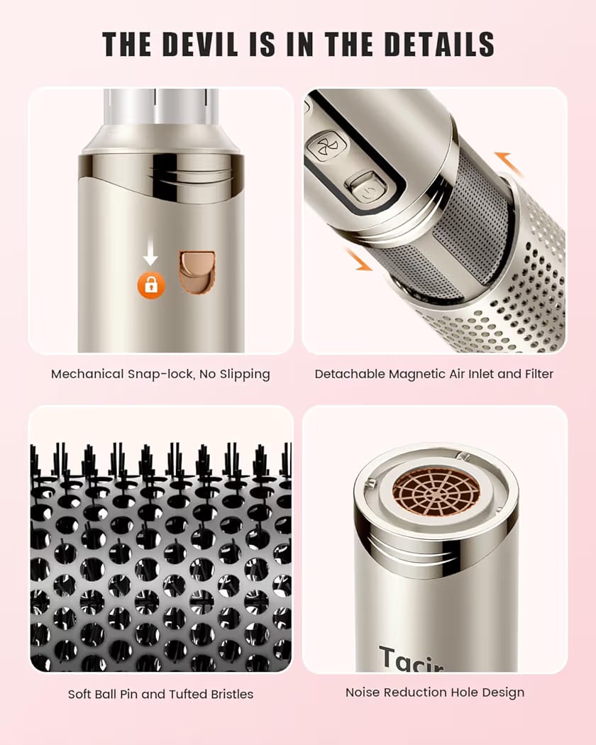 Tqcir 8 in 1 Professional Hot Air Styler & Hair Dryer Brush - Imagen 7