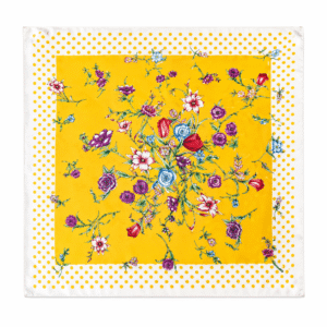 Pañuelo Estampado Amarillo & Blanco