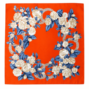 Pañuelo Naranja con Flores