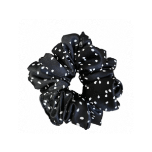 XL Polkadot Black Scrunchie