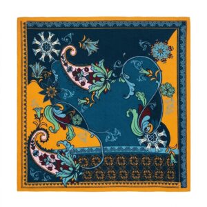 Pañuelo Talavera Azul Oro