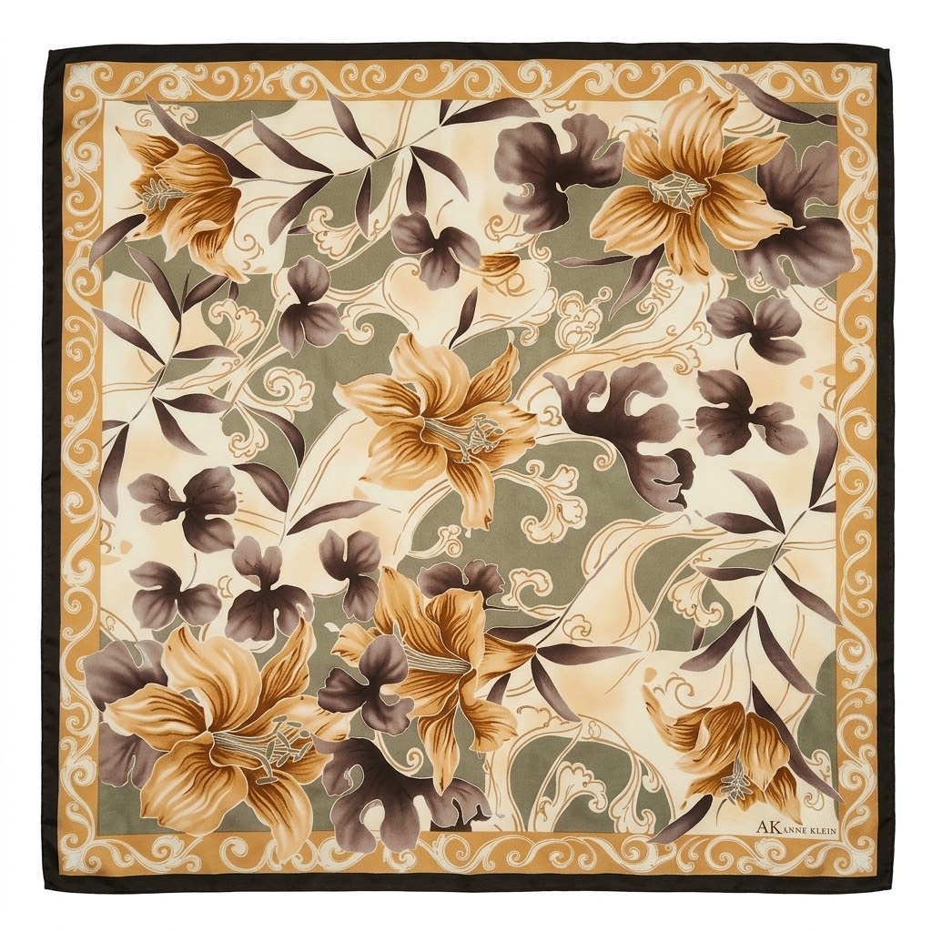 Pañuelo AK Anne Klein Seda - Golden Lily