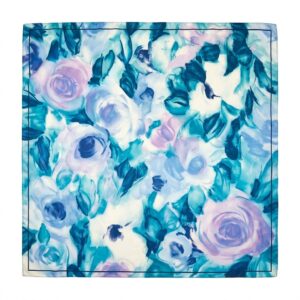 Pañuelo Blue Roses - Made in Italy