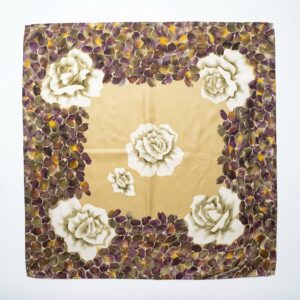 Pañuelo 100% Seda - White Roses Mosaic